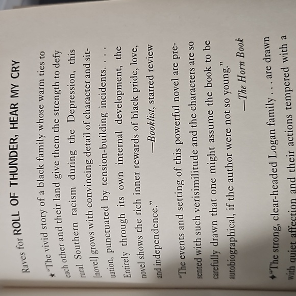 Roll Of Thunder Hear Me Cry ☆ Book - Picture 5 of 8